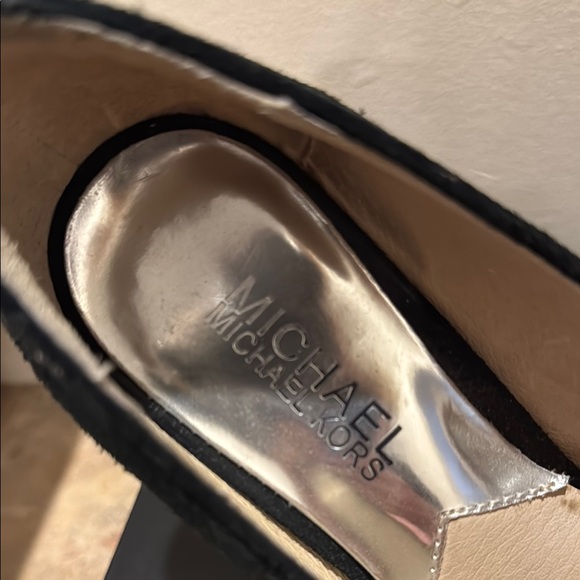 Michael Kors Black Suede Heels GUC - Picture 2 of 8